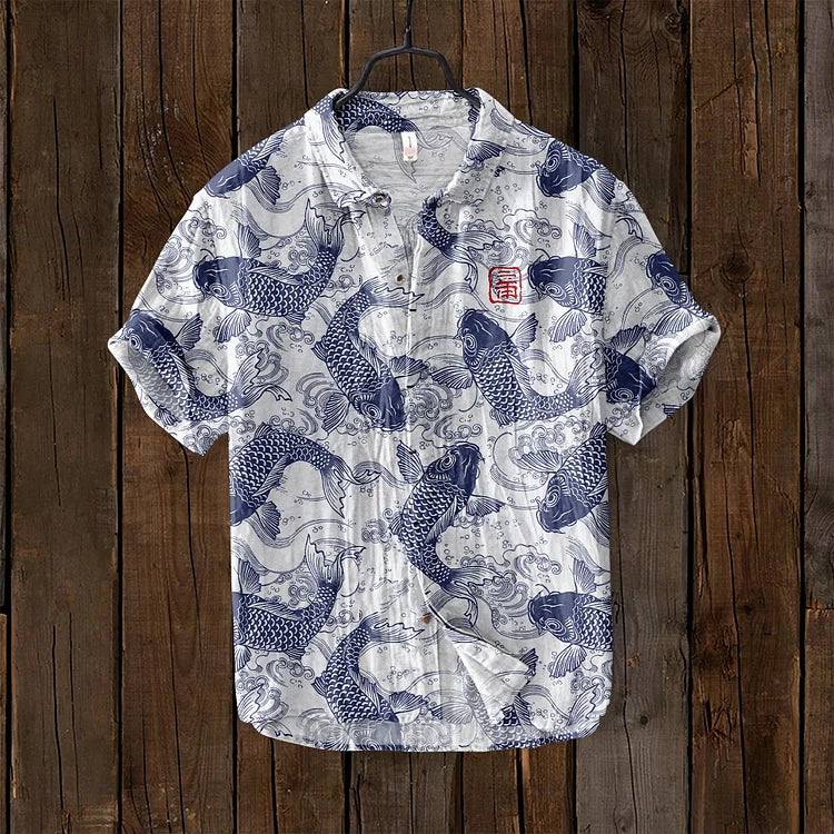 Maqiato | Men's Japanese Print Shirt