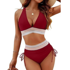 Fashion Women's High Waist Bikini Split Suit