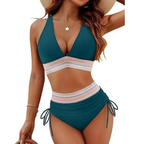 Fashion Women's High Waist Bikini Split Suit