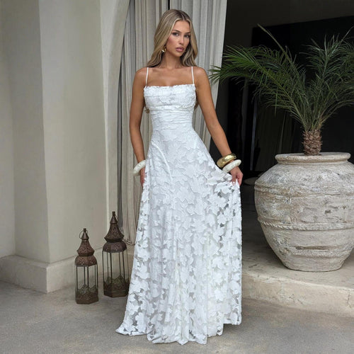 Women's Sexy Sling Chiffon Elegant Backless Dress