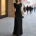 Slim-fit Elegant Pleated Dress For Women