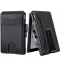 Mens Genuine Leather Card Holder With Metal Details