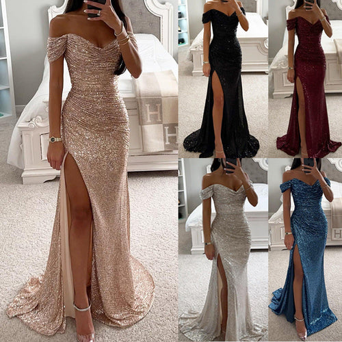 Women’s Sequin Split Maxi Dress