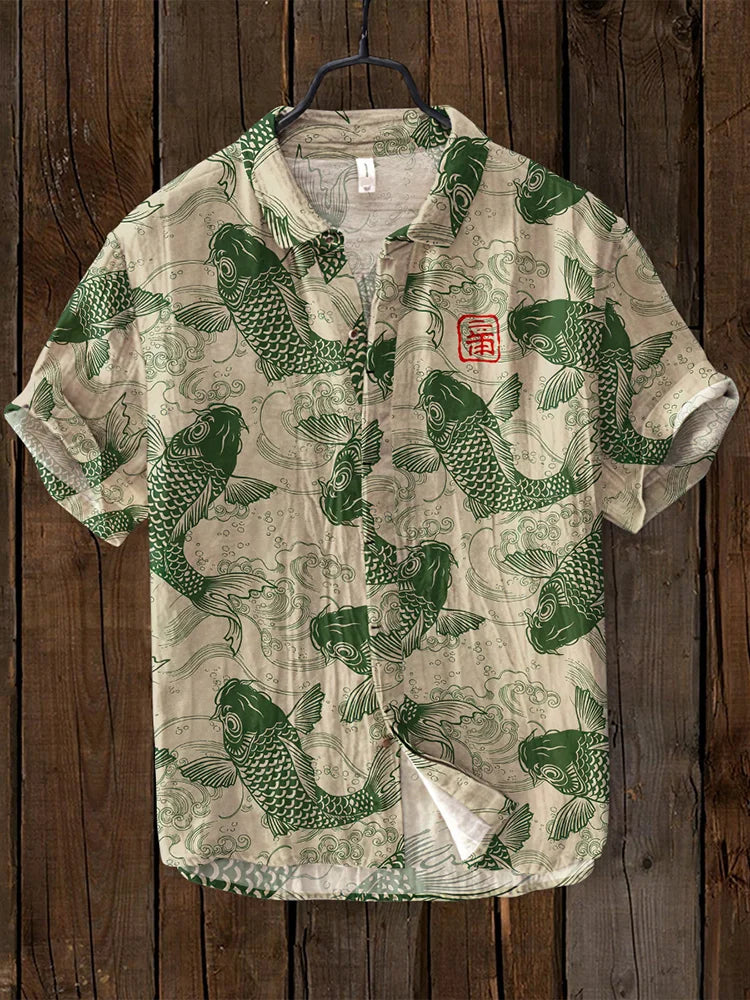 Maqiato | Men's Japanese Print Shirt