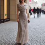 Slim-fit Elegant Pleated Dress For Women