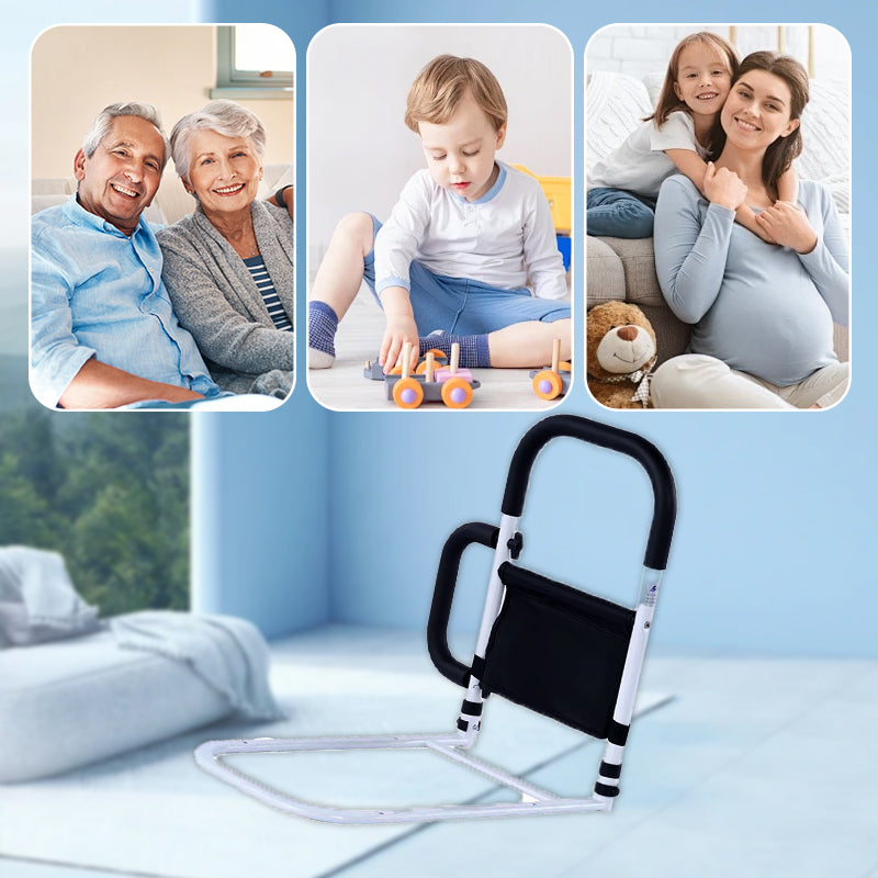 Adjustable Bed Rail with Support Handle