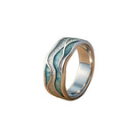 Beach Wave Aurora Ocean-Inspired Ring for Holiday Style Jewelry