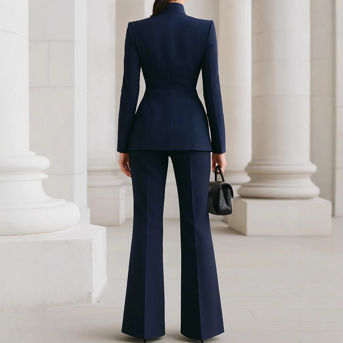 Elegant High-Neck 2-Piece Suit Set