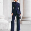 Elegant High-Neck 2-Piece Suit Set