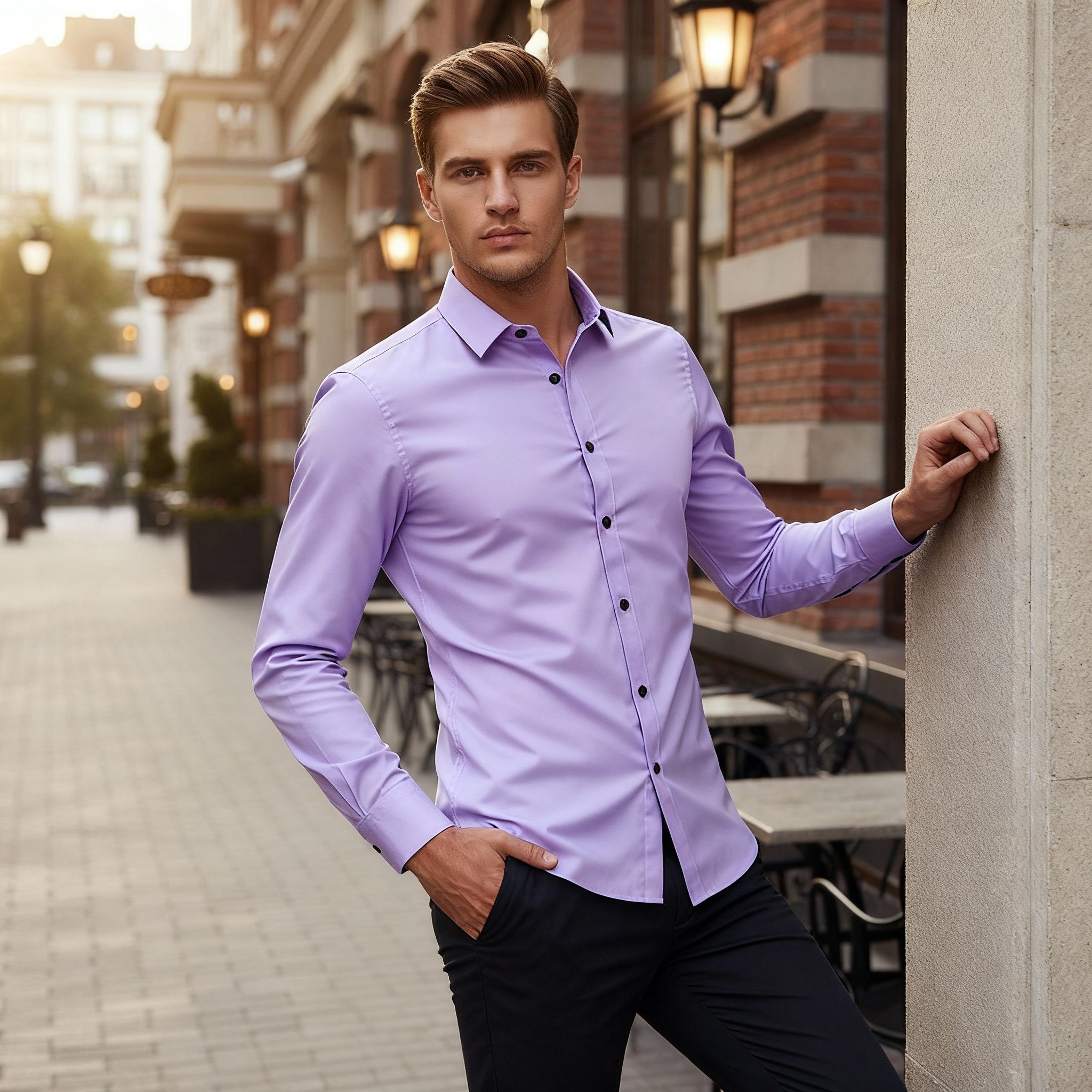 Maqiato | Men's Slim Fit Stretch Shirt