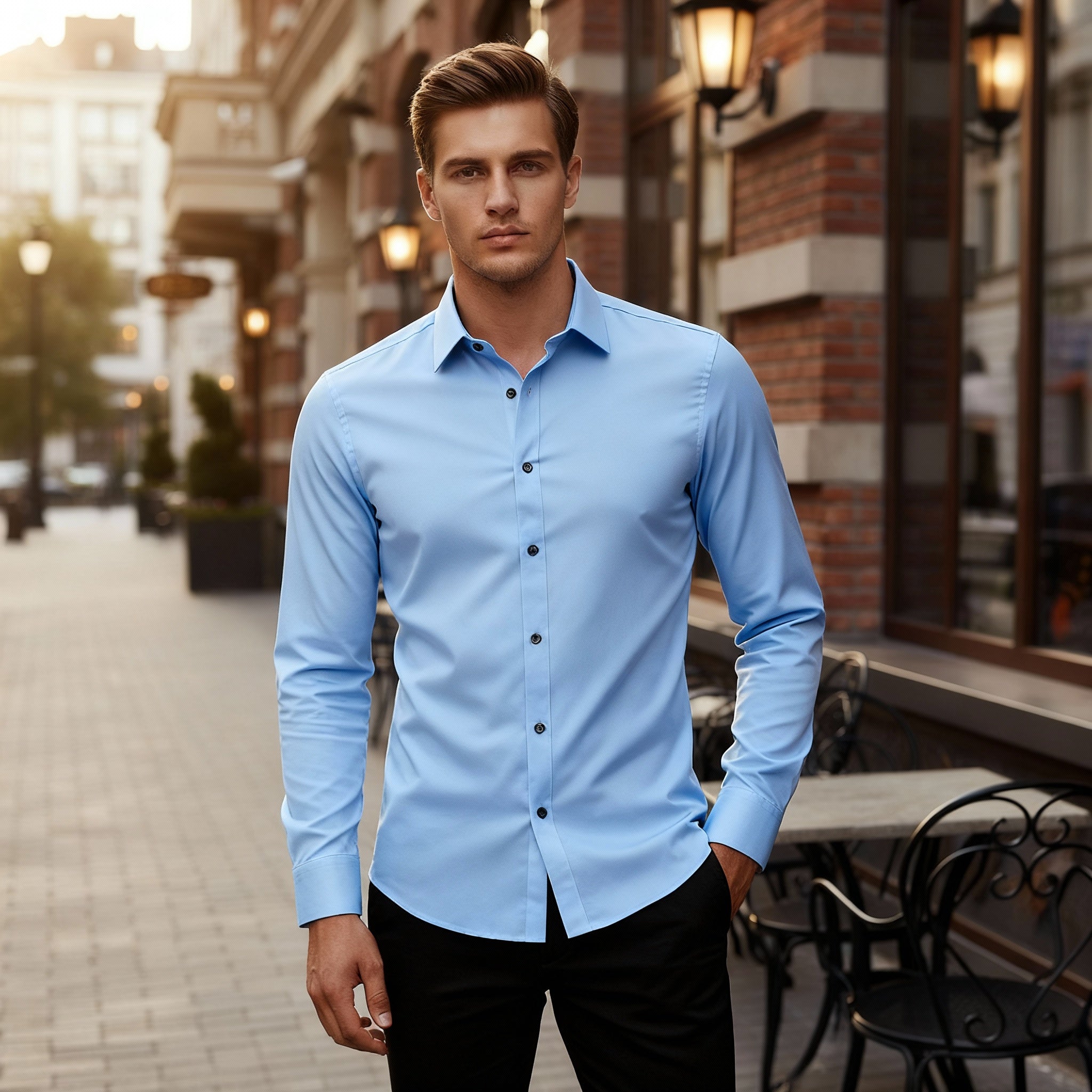 Maqiato | Men's Slim Fit Stretch Shirt