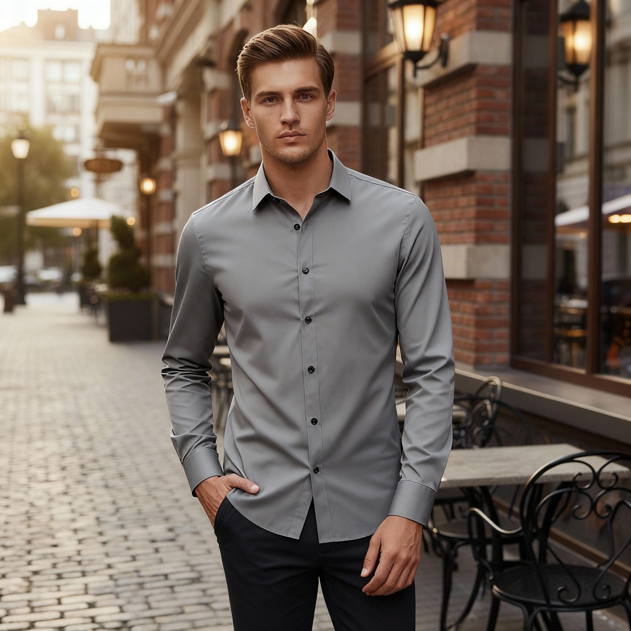 Maqiato | Men's Slim Fit Stretch Shirt