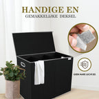 Maqiato | 3-Compartment Laundry Hamper with Lid