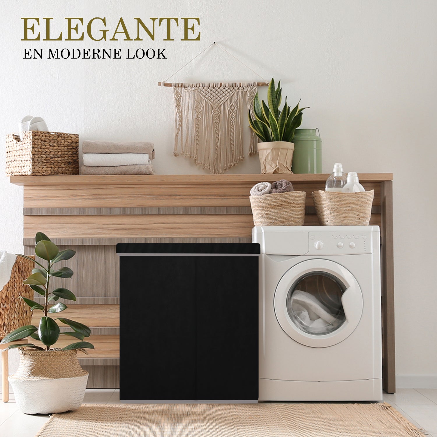 Maqiato | 3-Compartment Laundry Hamper with Lid