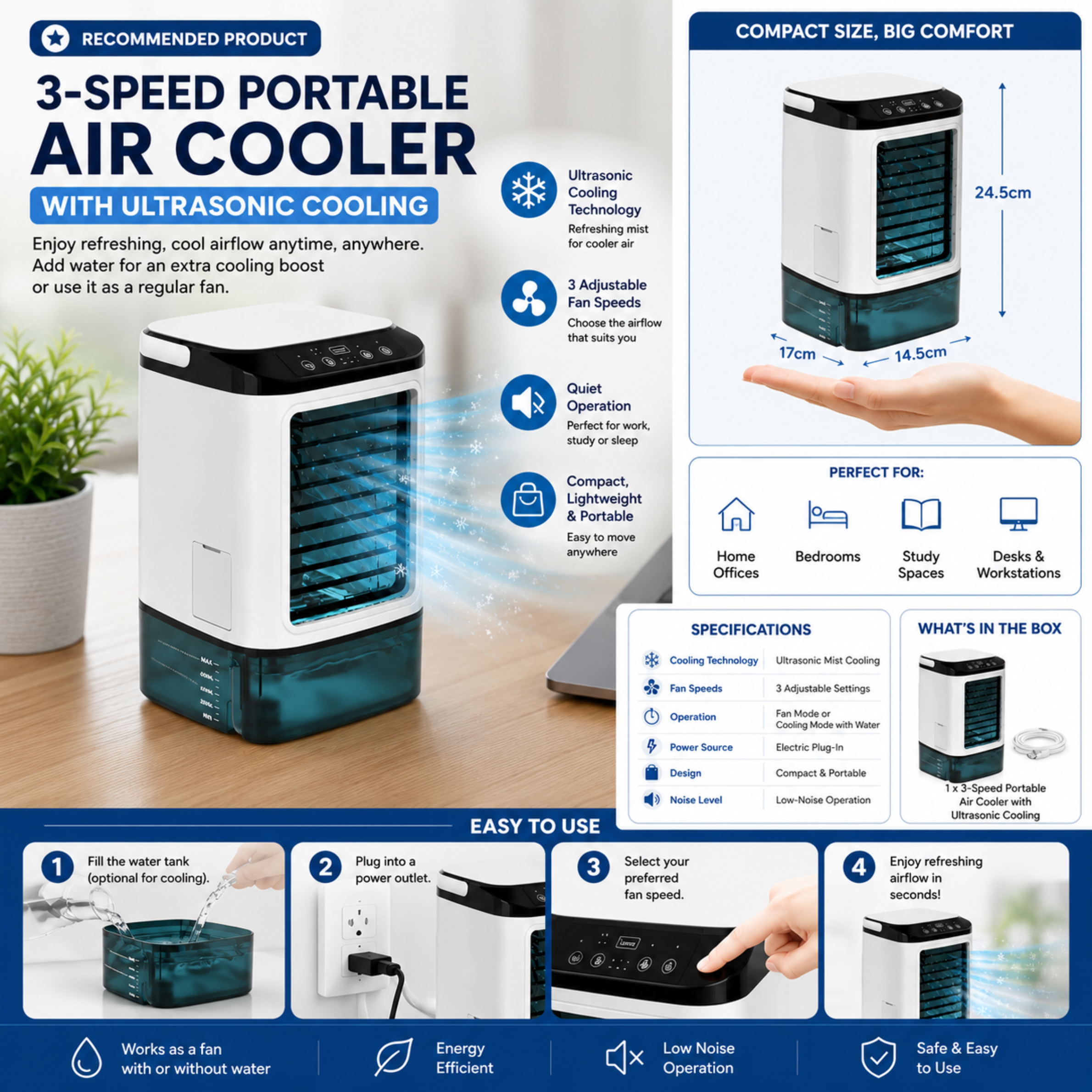 Maqiato | 3-Speed Portable Air Conditioner