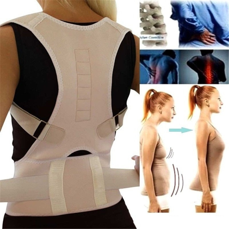 Maqiato | Adjustable Magnetic Back Support Belt in Black