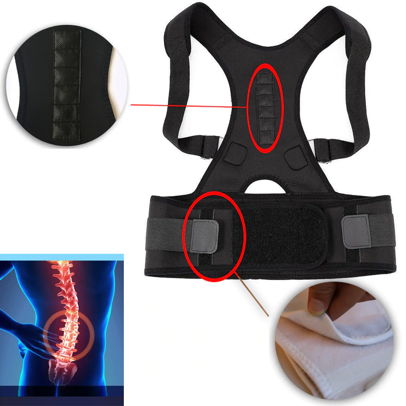 Maqiato | Adjustable Magnetic Back Support Belt in Black