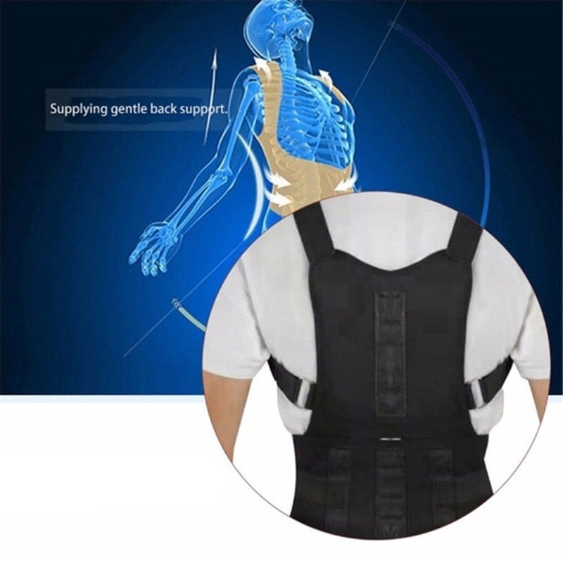 Maqiato | Adjustable Magnetic Back Support Belt in Black