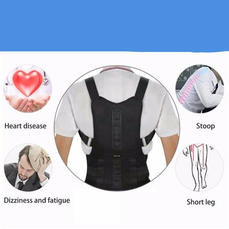 Maqiato | Adjustable Magnetic Back Support Belt in Black