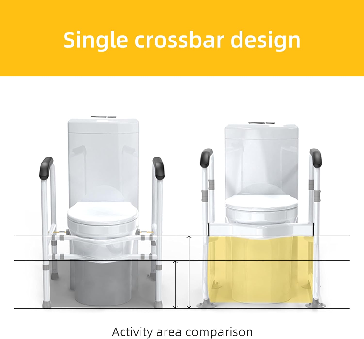 Maqiato | Adjustable Toilet Safety Frame with Rails