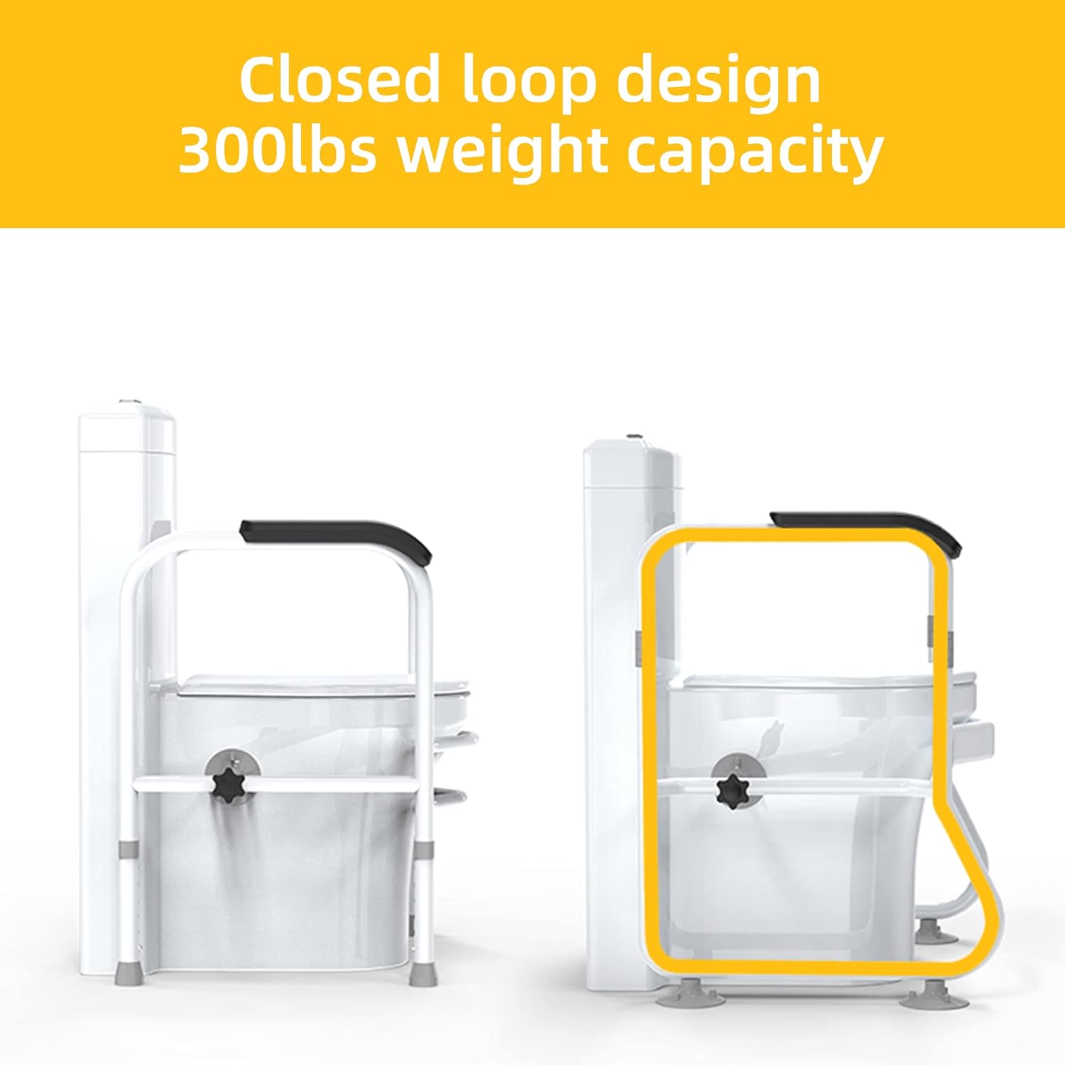 Maqiato | Adjustable Toilet Safety Frame with Rails