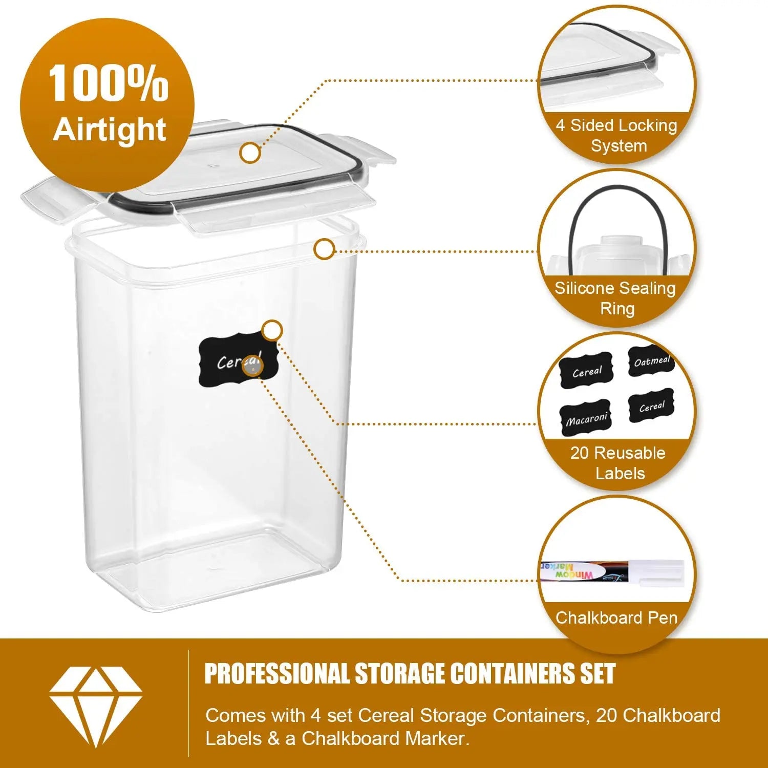 Maqiato | Airtight Food Storage Containers Set 7pc