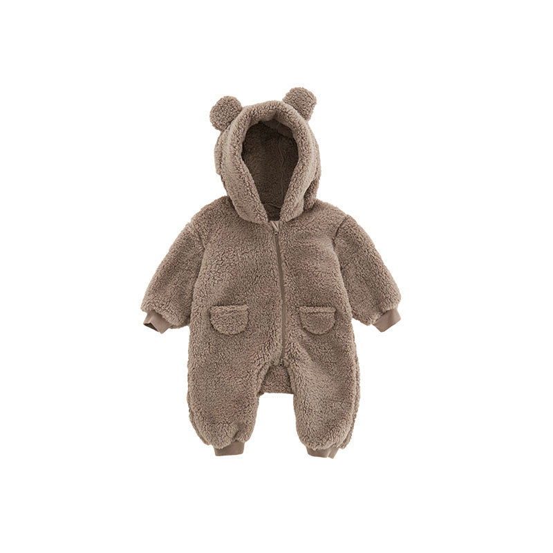 Maqiato | Baby Fleece Romper with Animal Print