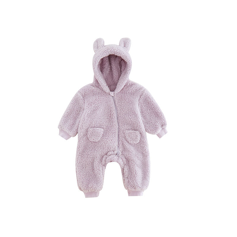 Maqiato | Baby Fleece Romper with Animal Print