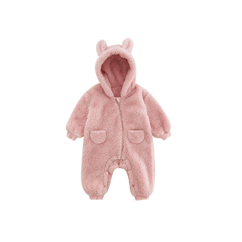 Maqiato | Baby Fleece Romper with Animal Print