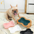 Maqiato | Ceramic Dog Bowl with Wooden Stand