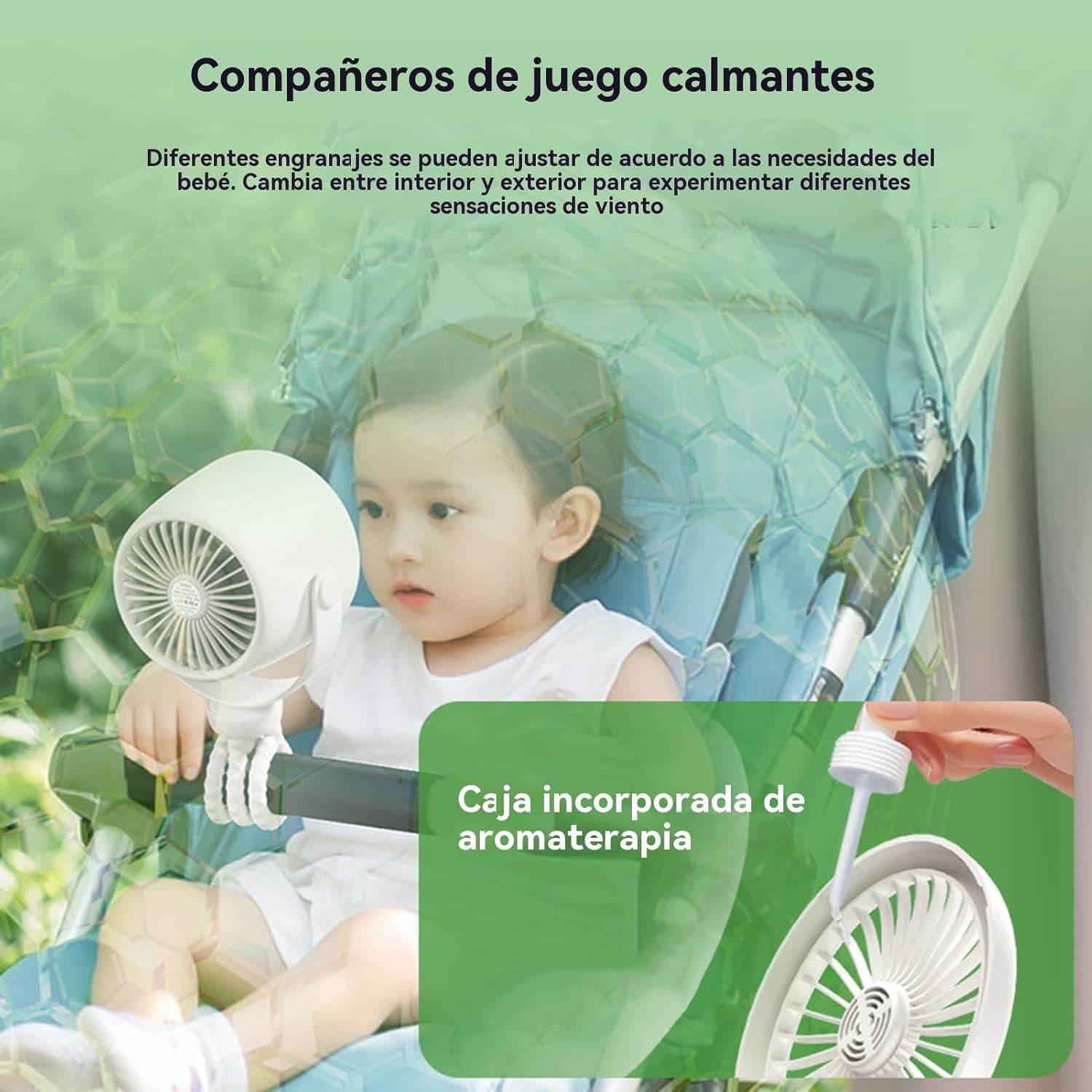 Maqiato | Clip-On Stroller Fan with Night Light