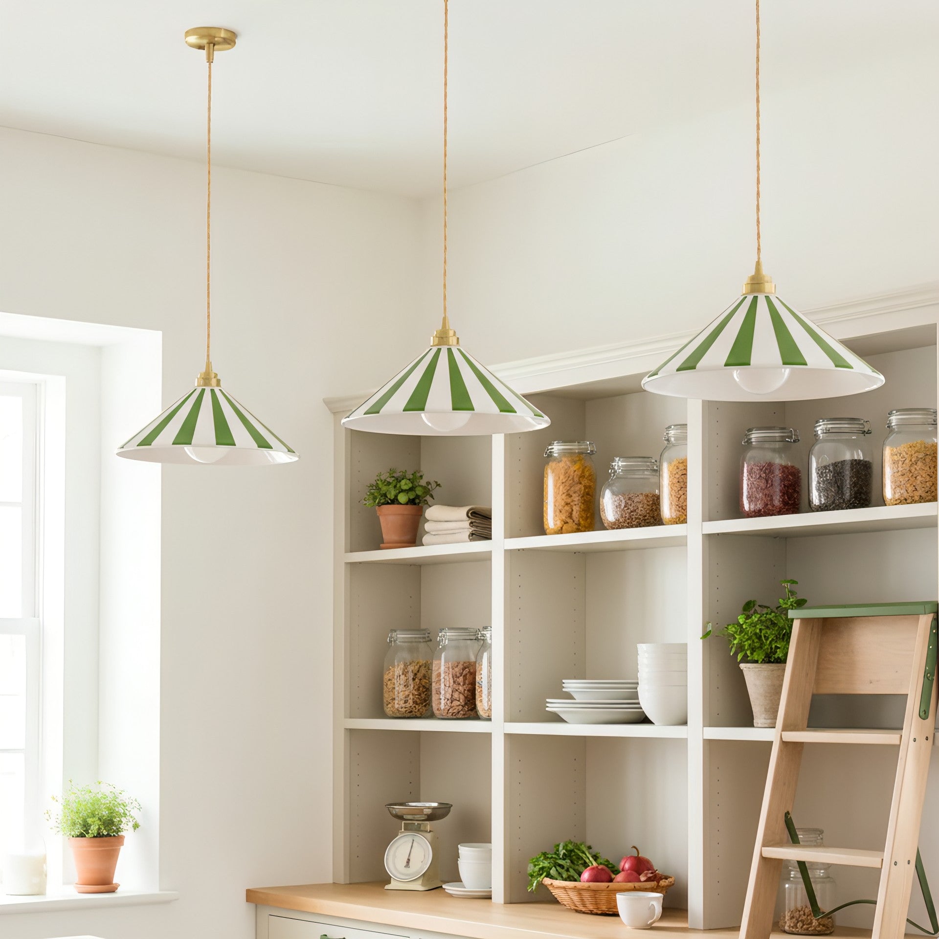 Maqiato | Cone Glass Pendant Light in Colorful Stripes