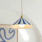 Maqiato | Cone Glass Pendant Light in Colorful Stripes