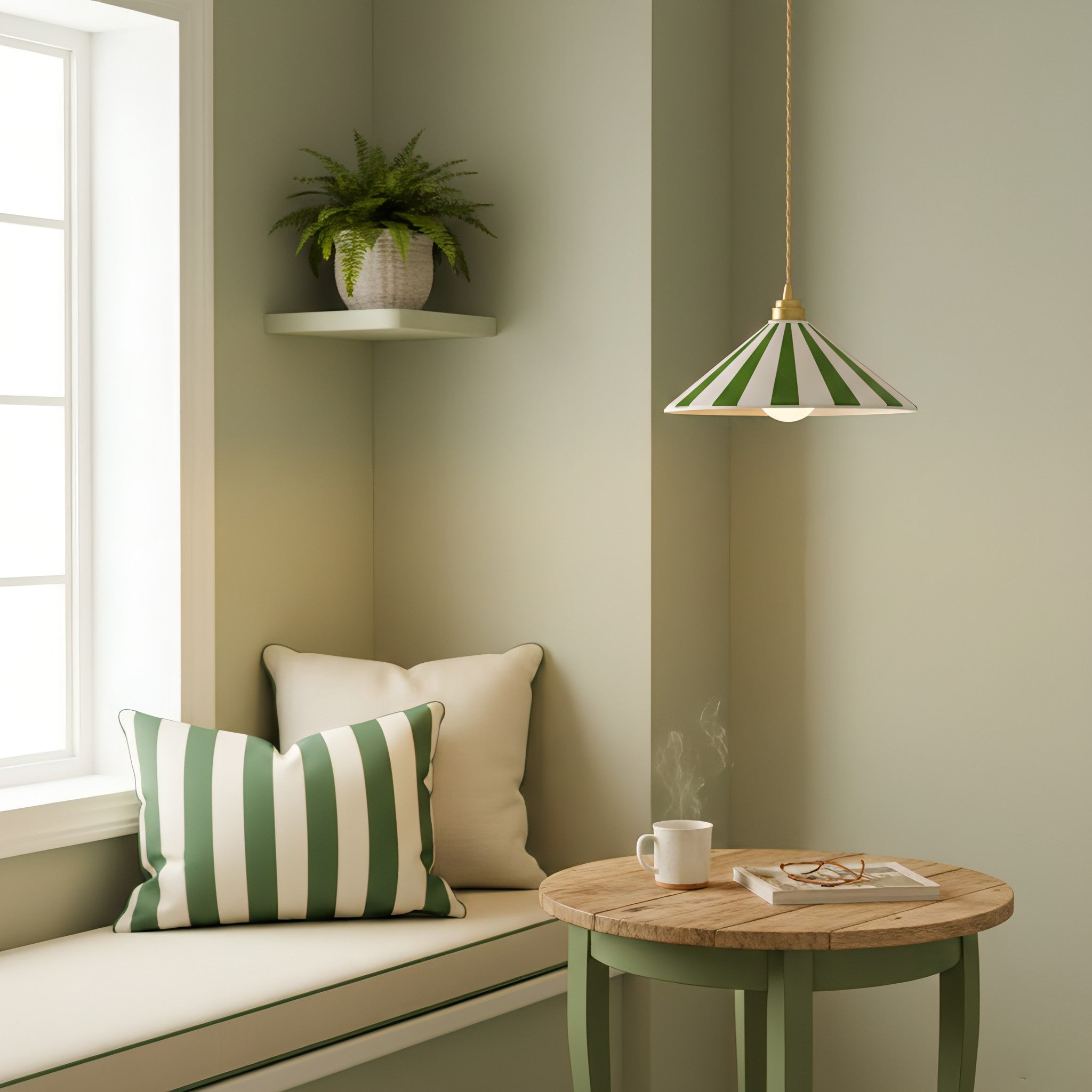 Maqiato | Cone Glass Pendant Light in Colorful Stripes