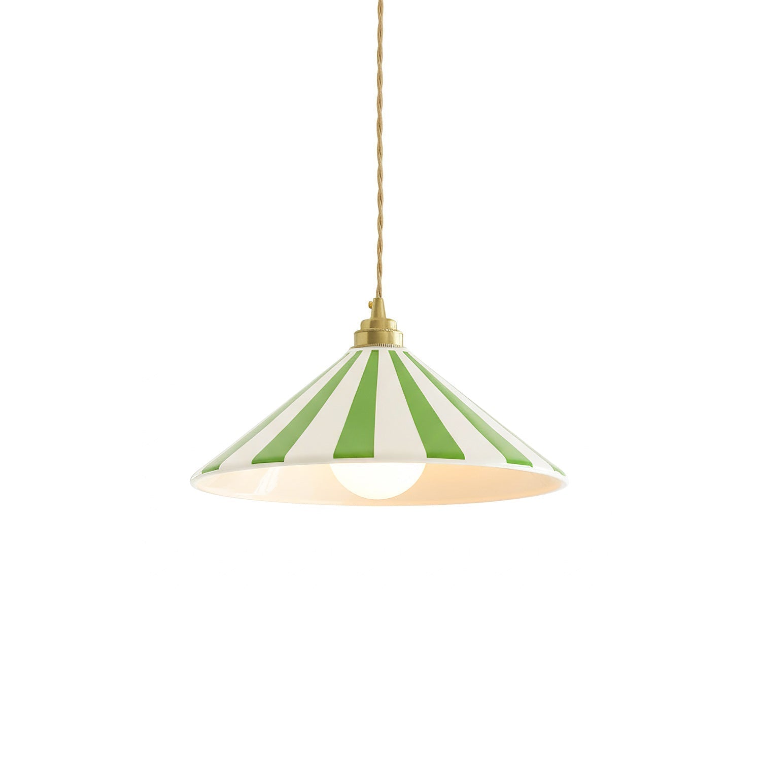 Maqiato | Cone Glass Pendant Light in Colorful Stripes