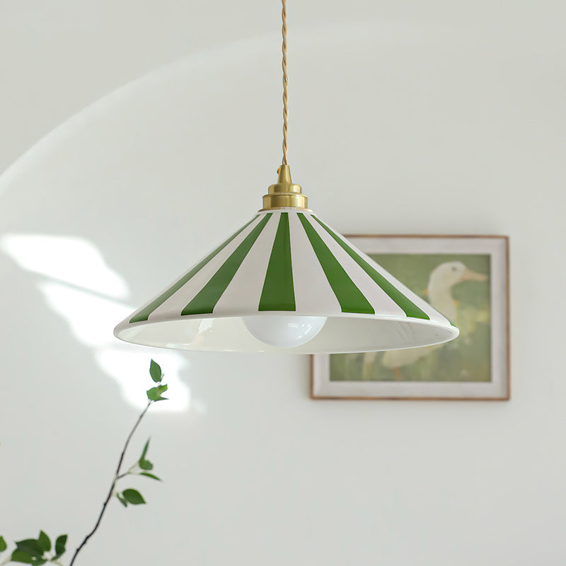 Maqiato | Cone Glass Pendant Light in Colorful Stripes
