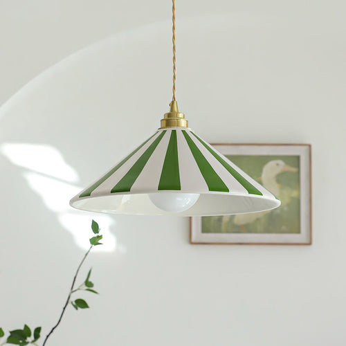 Maqiato | Cone Glass Pendant Light in Colorful Stripes