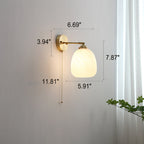 Maqiato | Contemporary Glass & Brass Wall Light