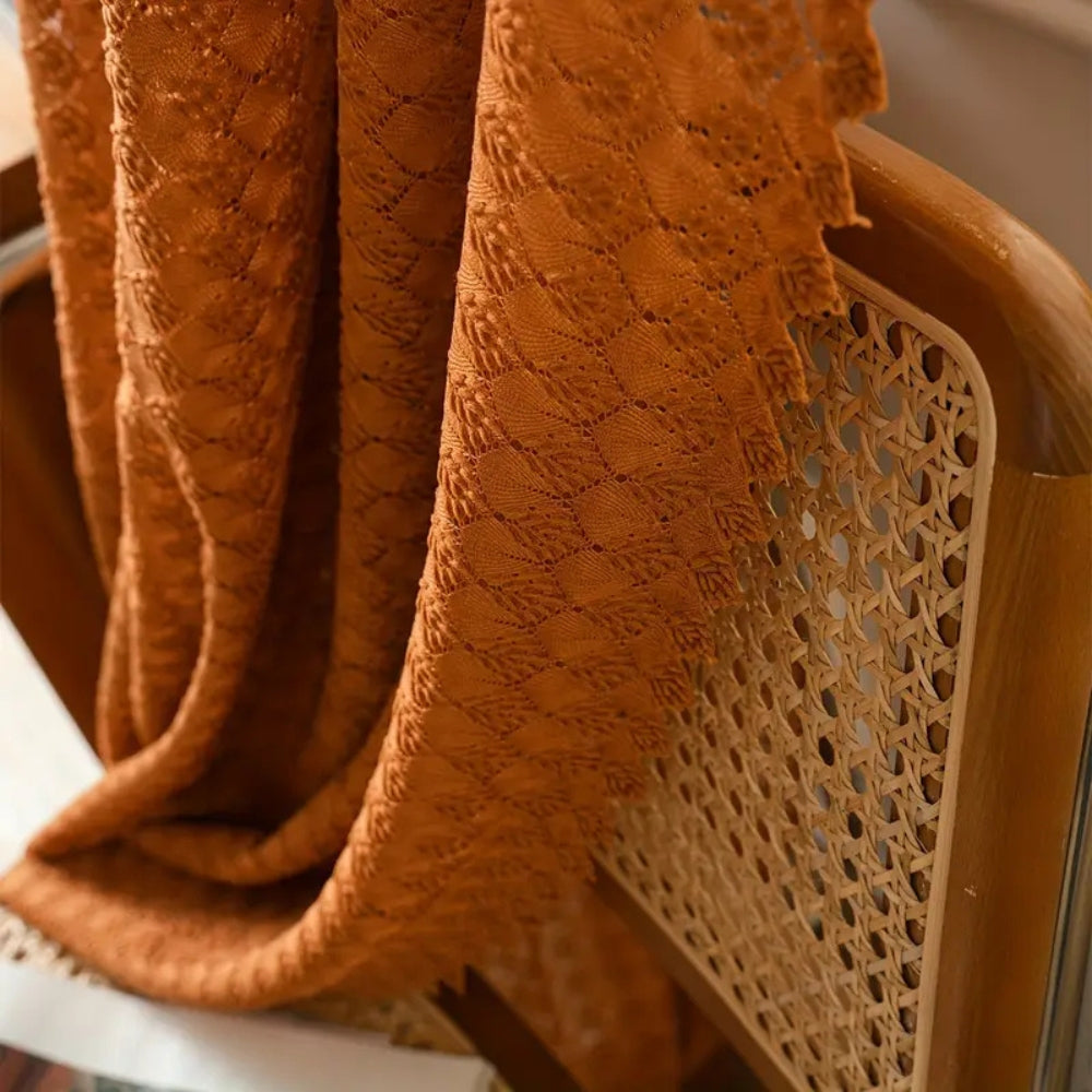 Maqiato | Crochet Boho Sunlight-Filtering Curtain