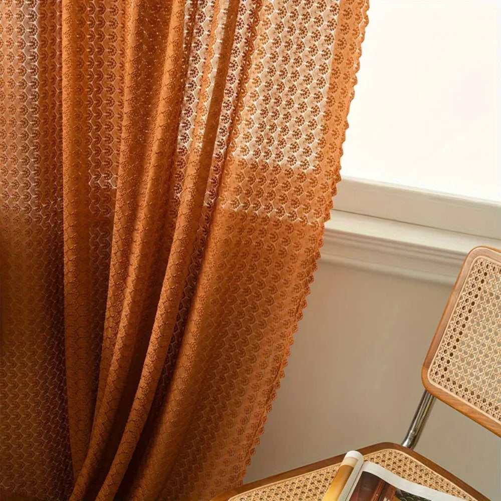 Maqiato | Crochet Boho Sunlight-Filtering Curtain