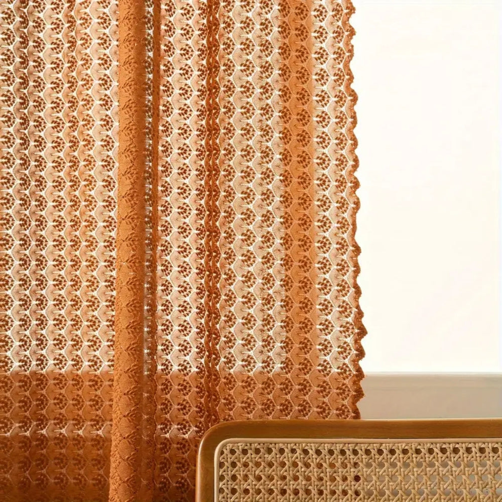 Maqiato | Crochet Boho Sunlight-Filtering Curtain
