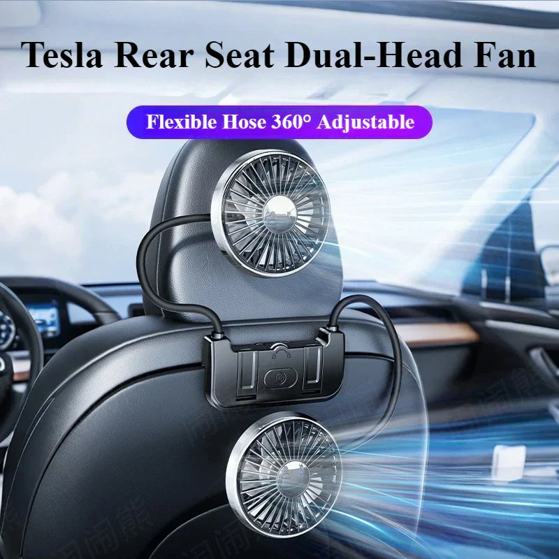 Maqiato | Dual-Head Rear Seat Car Fan