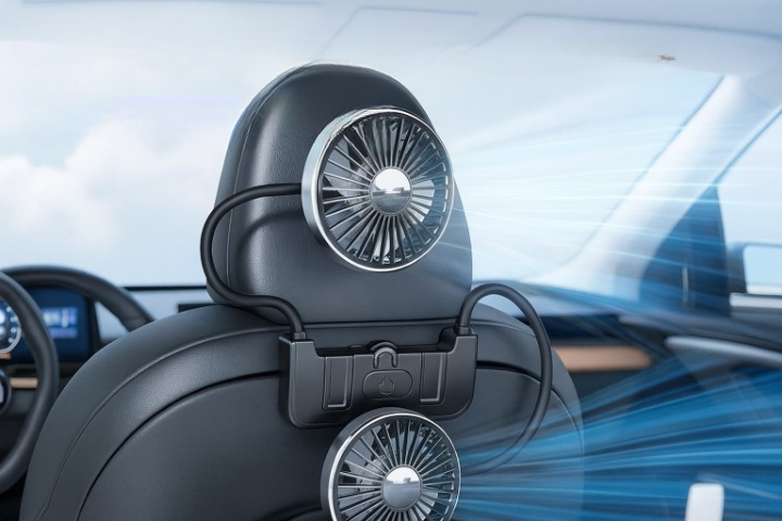Maqiato | Dual-Head Rear Seat Car Fan