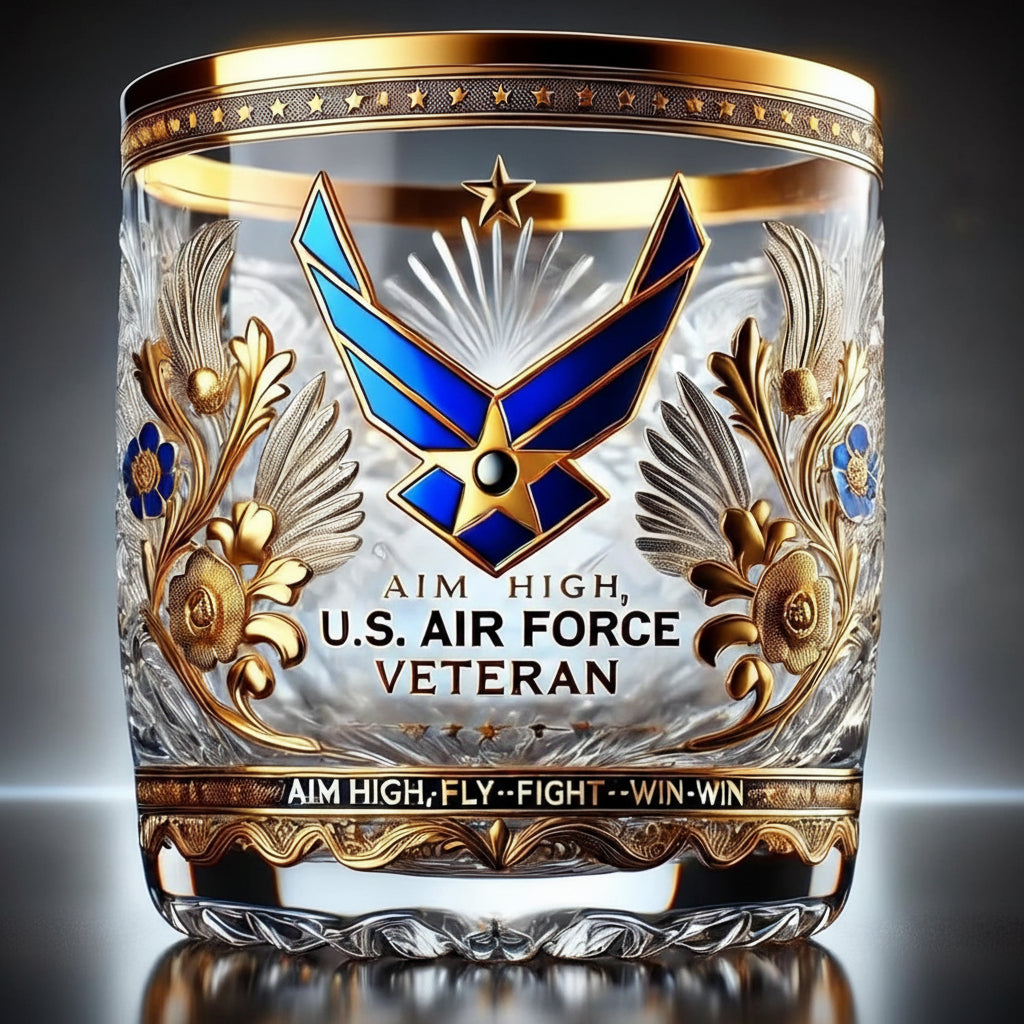 Maqiato | Engraved Glass Veteran Memorial Decor