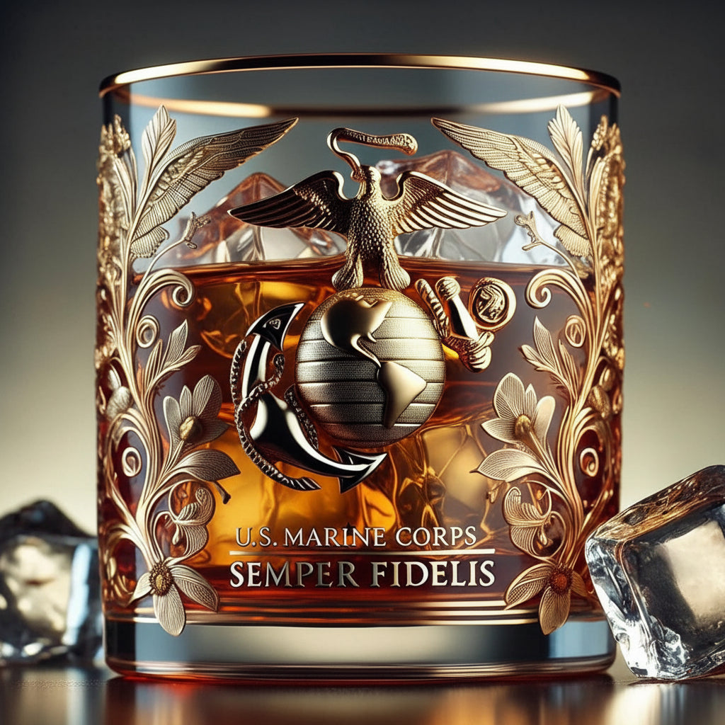 Maqiato | Engraved Glass Veteran Memorial Decor