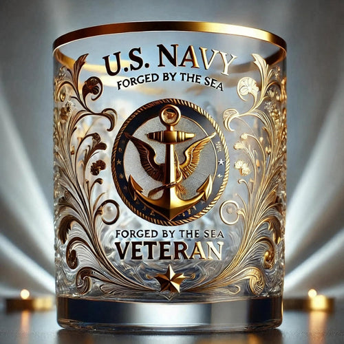 Maqiato | Engraved Glass Veteran Memorial Decor