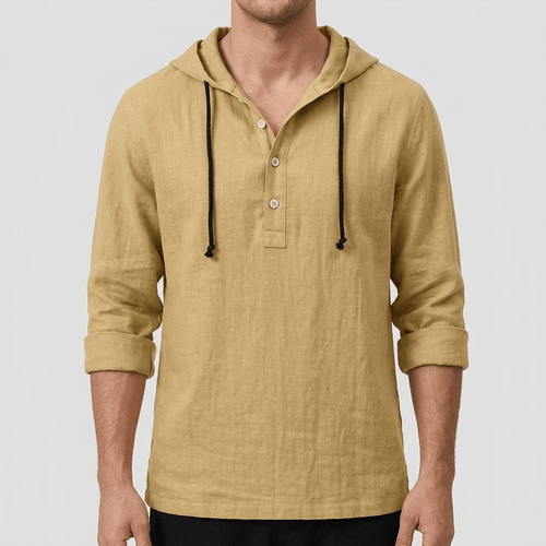 Maqiato | Lightweight linen hooded shirt
