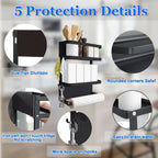 Maqiato | Magnetic Fridge Spice Rack with Paper Towel Holder