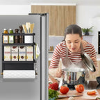 Maqiato | Magnetic Fridge Spice Rack with Paper Towel Holder