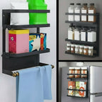 Maqiato | Magnetic Fridge Spice Rack with Paper Towel Holder